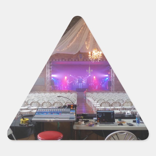 Sticker Triangulaire Prêt pour un concert (Devant)