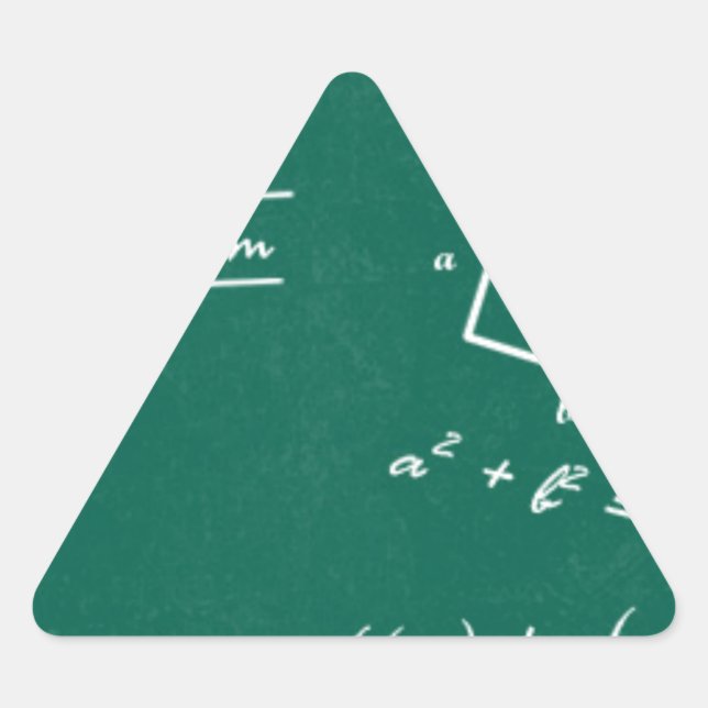 Sticker Triangulaire professeur de mathématiques algebra geek (Devant)