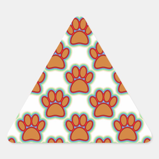 Sticker Triangulaire Puppy Paws (Devant)