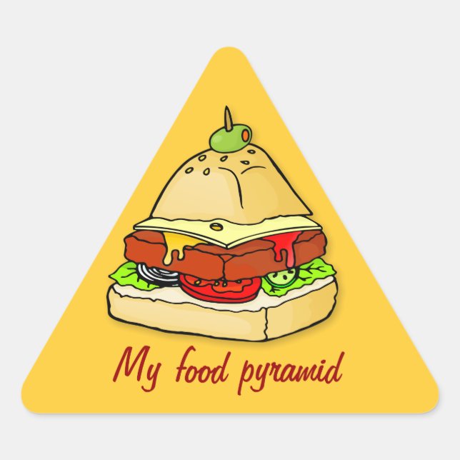 Sticker Triangulaire Pyramide Burger (Devant)