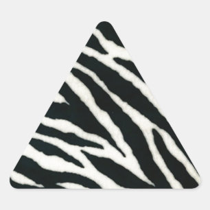 Sticker Triangulaire RAB Rockabilly Impression Zèbre Noir & Blanc
