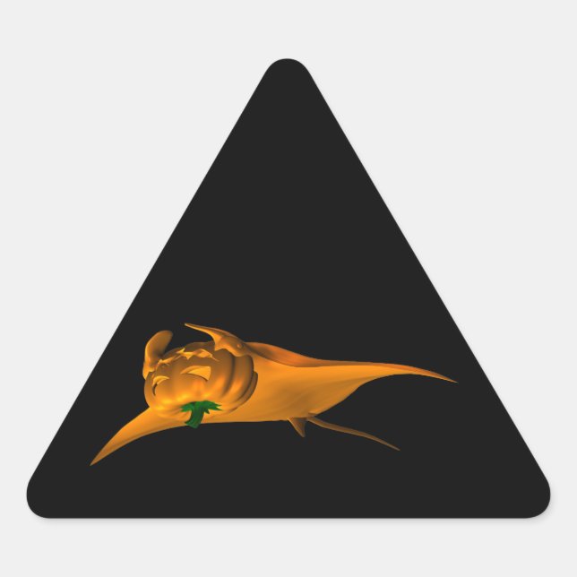 Sticker Triangulaire Raie Manta Halloween (Devant)