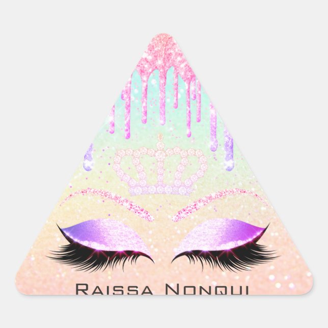 Sticker Triangulaire Raissa Crown 16e 15e Holographie nuptiale1 (Devant)