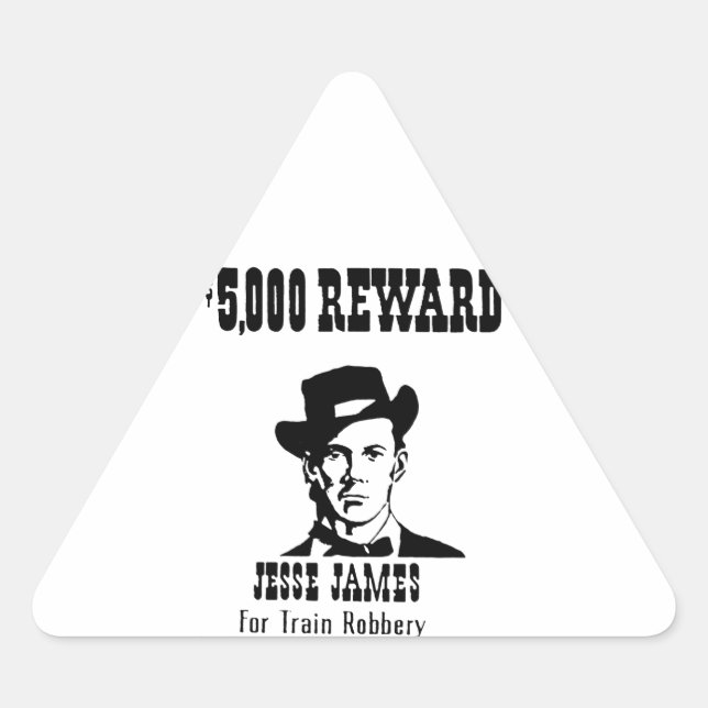 Sticker Triangulaire Recherché Jesse James (Devant)