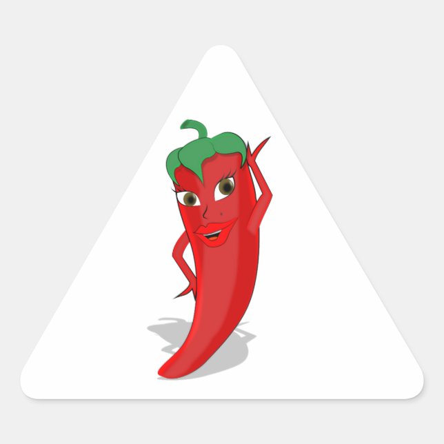 Sticker Triangulaire Red Hot Pepper Diva (Devant)