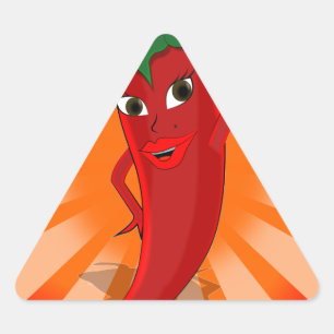 Sticker Triangulaire Red Pepper Superstar