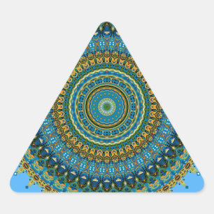 Sticker Triangulaire Regalia Aqua Blues Kaleidoscope No 5