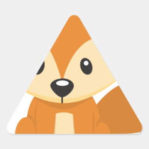 Sticker Triangulaire Renard rusé