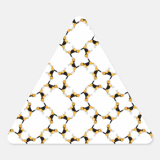 Sticker Triangulaire Réseau Beagle (Devant)