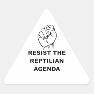 Sticker Triangulaire Résister À L'Agenda Républicain