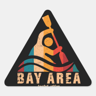 Sticker Triangulaire Retro Bay Area Kayak