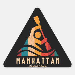 Sticker Triangulaire Rétro Manhattan Kayaking