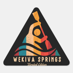 Sticker Triangulaire Retro Wekiva Springs Kayaking