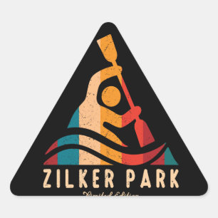 Sticker Triangulaire Rétro Zilker Park Kayak