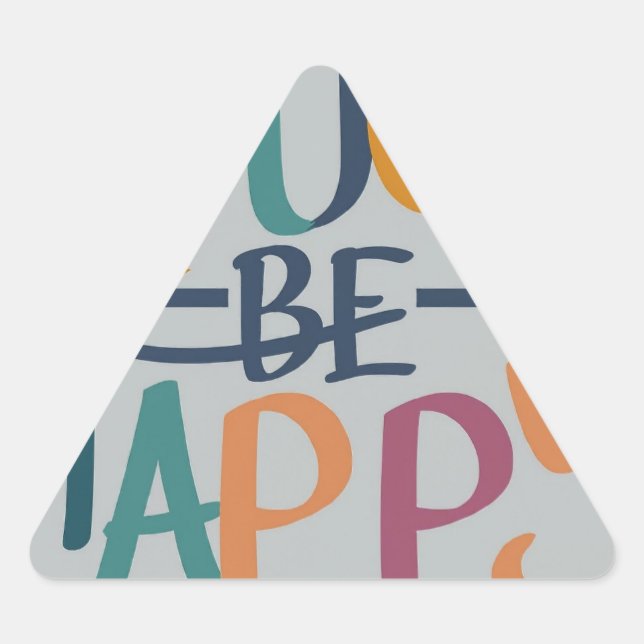 Sticker Triangulaire Rire est heureux (Devant)