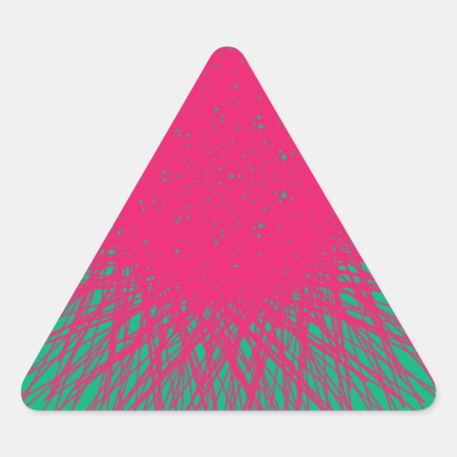 Sticker Triangulaire rose abstrait (Devant)