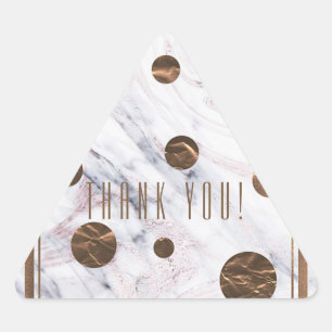 Sticker Triangulaire Rose Gold Marbre Tourbillon Bronze Cuivre Cadeau d