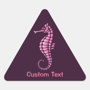 Sticker Triangulaire Rose hippocampe