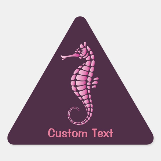 Sticker Triangulaire Rose hippocampe (Devant)