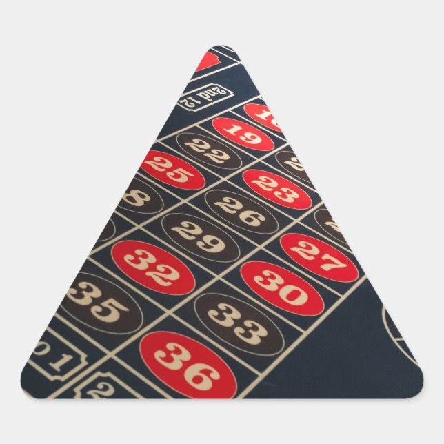 Sticker Triangulaire Roulette de table de jeu Las Vegas (Devant)