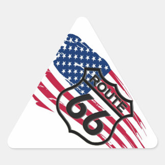 Sticker Triangulaire Route 66