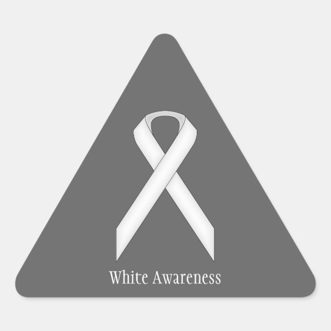 Sticker Triangulaire Ruban blanc standard par Kenneth Yoncich (Devant)