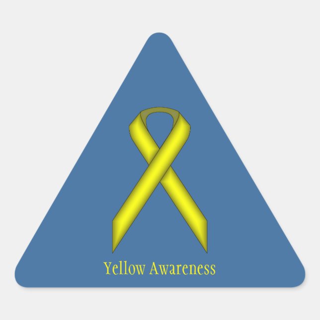 Sticker Triangulaire Ruban standard jaune par Kenneth Yoncich (Devant)