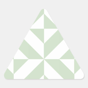Sticker Triangulaire Sage Green Geometric Deco Cube Pattern