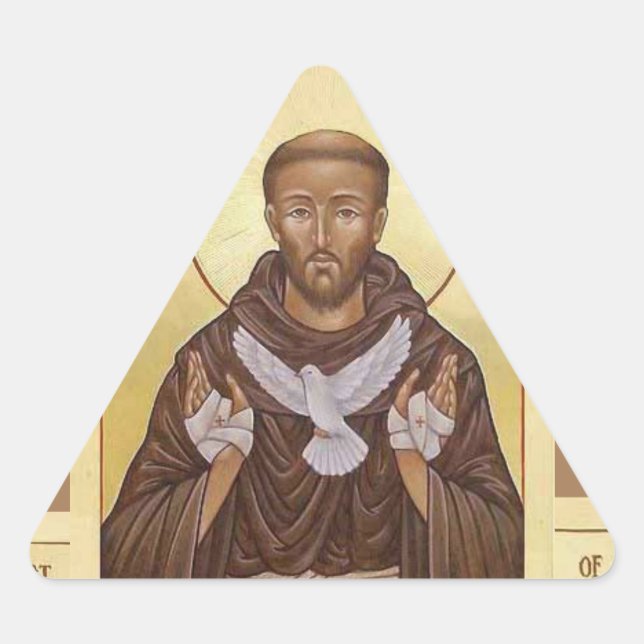Sticker Triangulaire saint François d'AssisiSticker (Devant)
