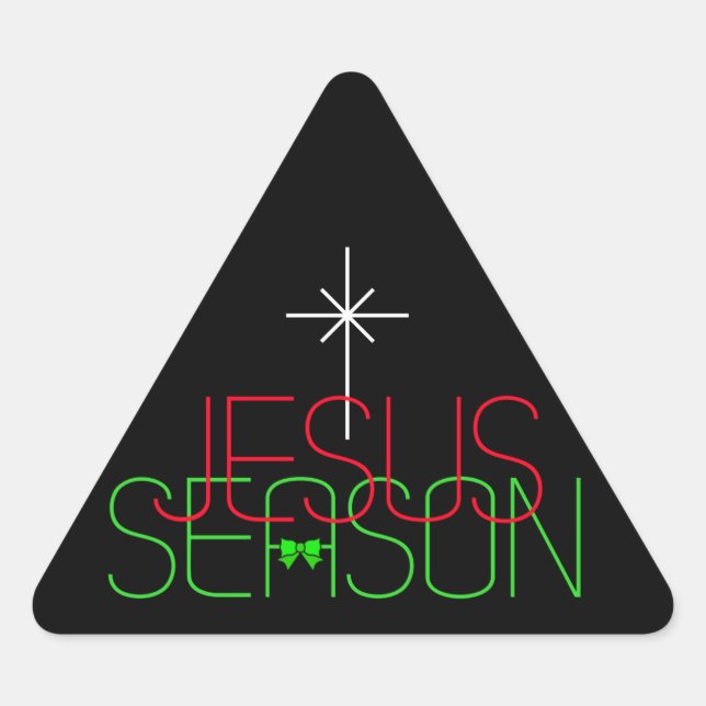 Sticker Triangulaire Saison Jésus (Devant)