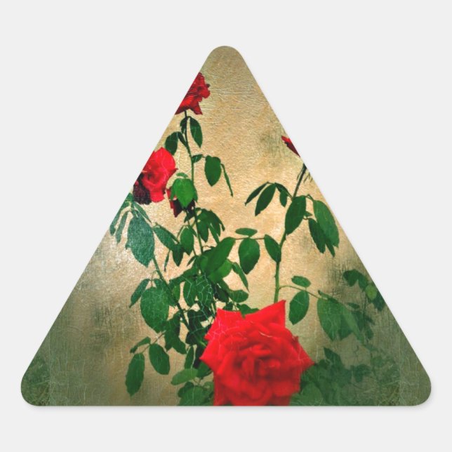 Sticker Triangulaire Salutations, Roses d'Amour_ (Devant)