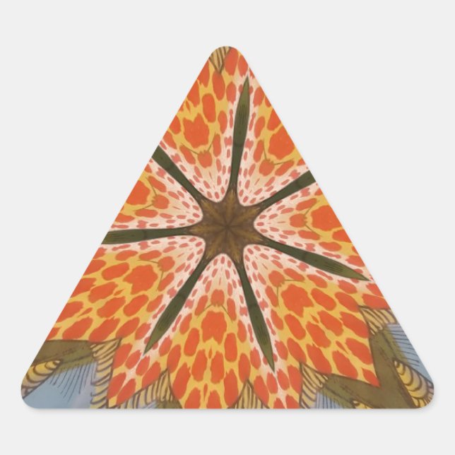 Sticker Triangulaire Savanna Star Bloom - Un audacieux Poster de animal (Devant)