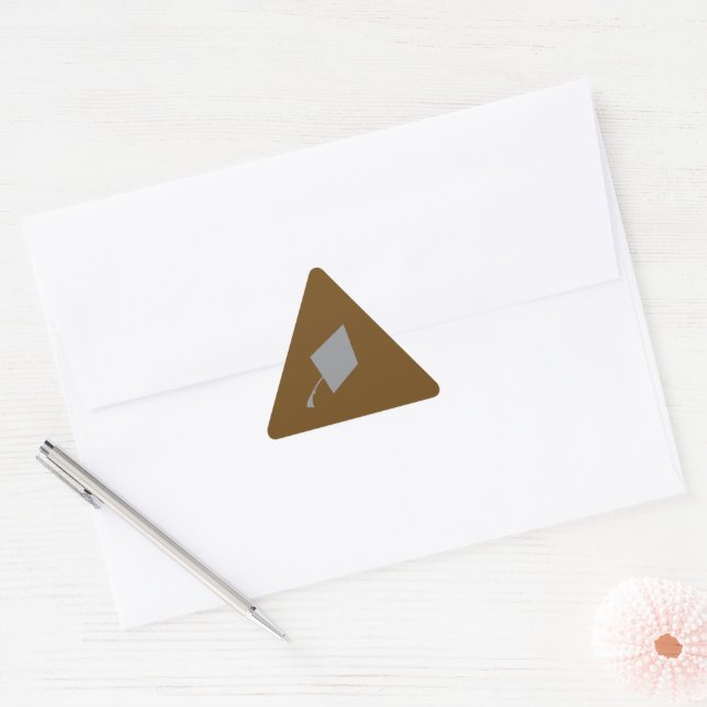Sticker Triangulaire Sceau d'enveloppe de remise des diplômes à capucho (Enveloppe)