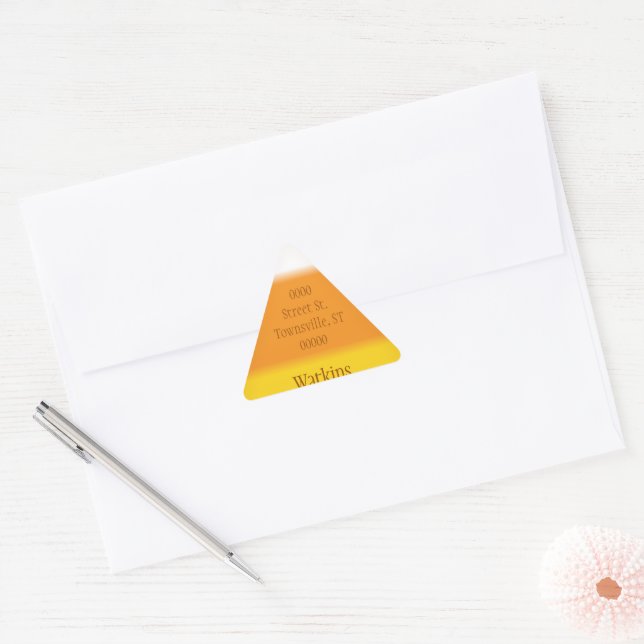 Sticker Triangulaire Scellé d'enveloppe d'adresse de retour de maïs de  (Enveloppe)