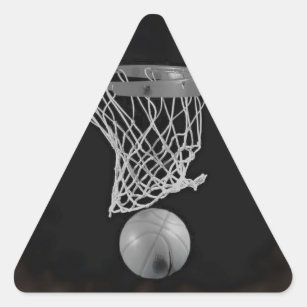 Sticker Triangulaire Sepia Basketball