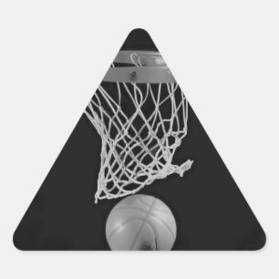 Sticker Triangulaire Sepia Basketball