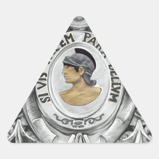 STICKER TRIANGULAIRE SI VIS PACEM PARA BELLUM (Devant)