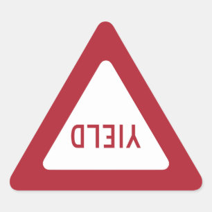 STICKER TRIANGULAIRE SIGNAL DE RALENTISSEMENT
