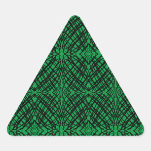 Sticker Triangulaire Simple Scribble   Carreaux miroir   Vert