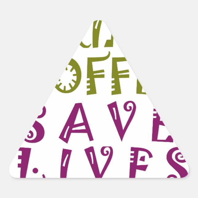 Sticker Triangulaire Sip, Snap Répéter Chasing caféine Selfies concepti (Devant)