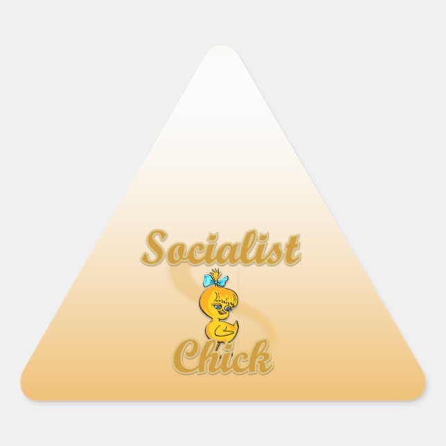 Sticker Triangulaire socialiste Chick (Devant)
