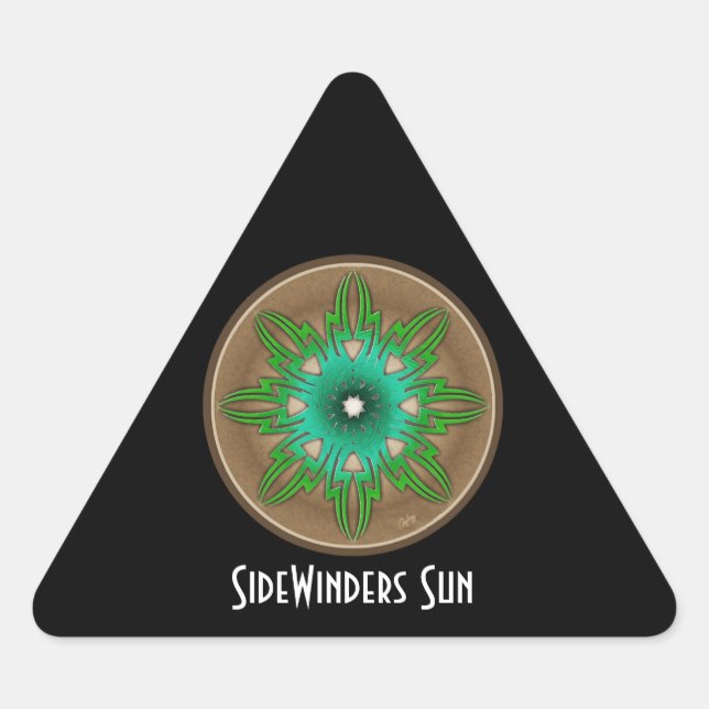 Sticker Triangulaire Soleil vert (Devant)