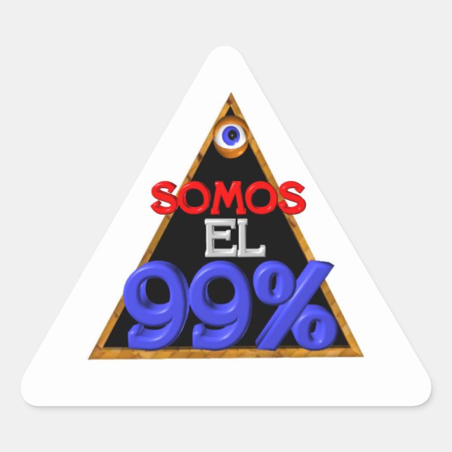 Sticker Triangulaire Somos el 99% Espagnol Nous sommes 99% (Devant)