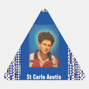 Sticker Triangulaire St Carlo Acutis