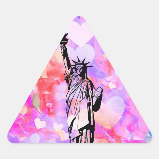 Sticker Triangulaire Statue of Liberty (Devant)