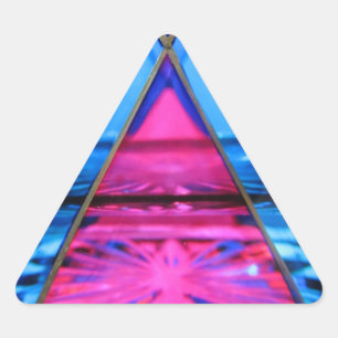 Sticker Triangulaire Stickers—Triangle rose en verre de Murano