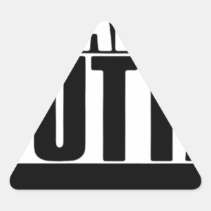 STICKER TRIANGULAIRE STRAIGHT OUTTA CUSTOM YOUR TEXT HERE