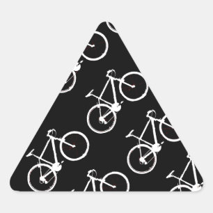 Sticker Triangulaire structuration noire et blanche de bicyclettes