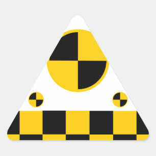 Sticker Triangulaire Style gras des marqueurs de test d'écrasement