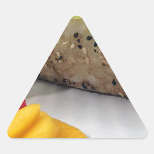 Sticker Triangulaire Sushi Roll Sushi Mango Riz Japonais Alimentation a